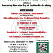 Continuing Education Day at the Ohio Fire Academy. Dec 10.2025